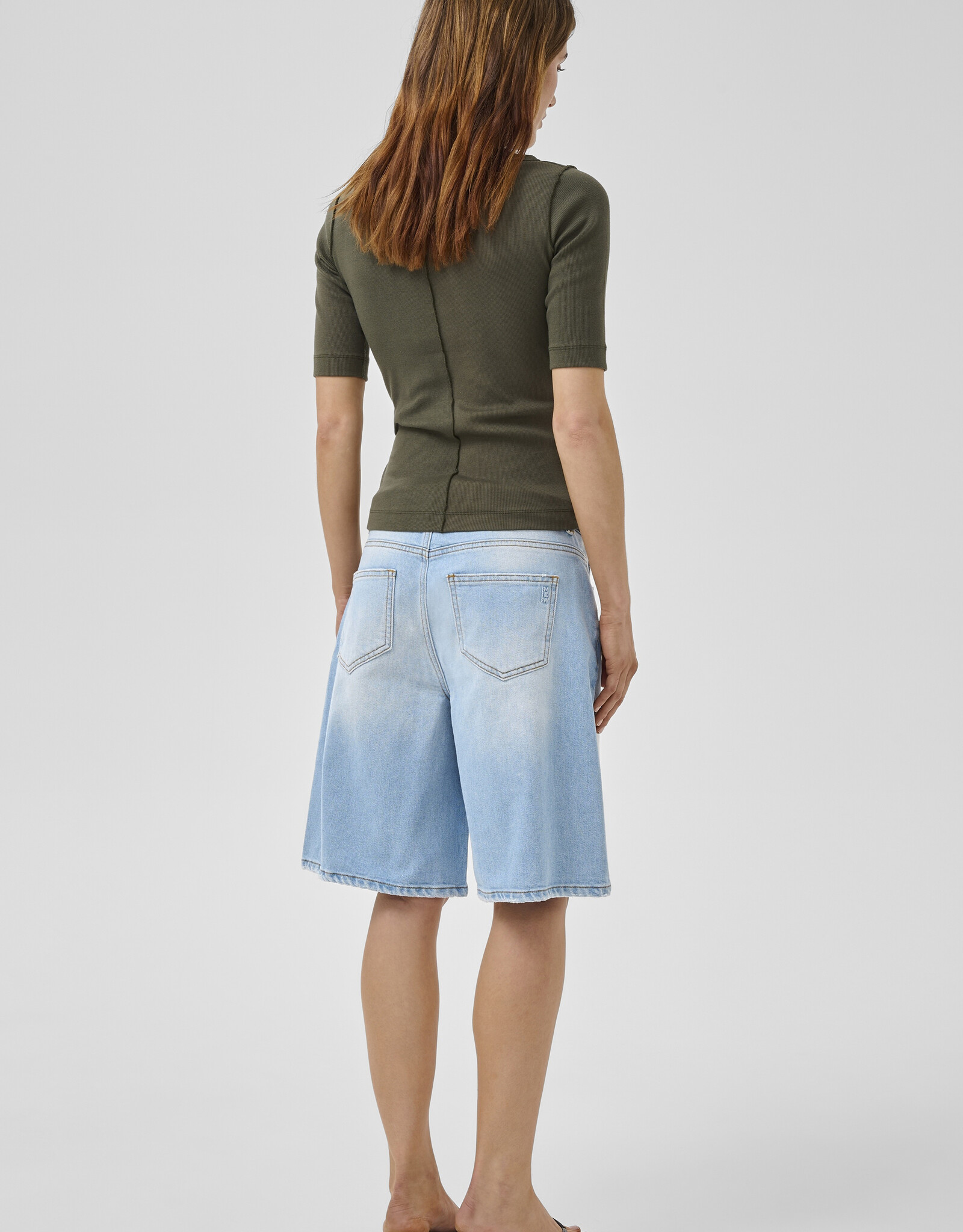 My Essential Wardrobe Zita 139 High X-Wide Shorts Baby Blue Wash