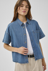 My Essential Wardrobe Linn 115 Boxy Shirt Medium Blue Wash