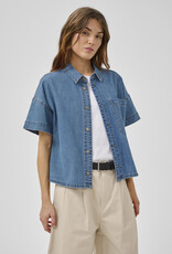 My Essential Wardrobe Linn 115 Boxy Shirt Medium Blue Wash