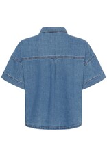 My Essential Wardrobe Linn 115 Boxy Shirt Medium Blue Wash