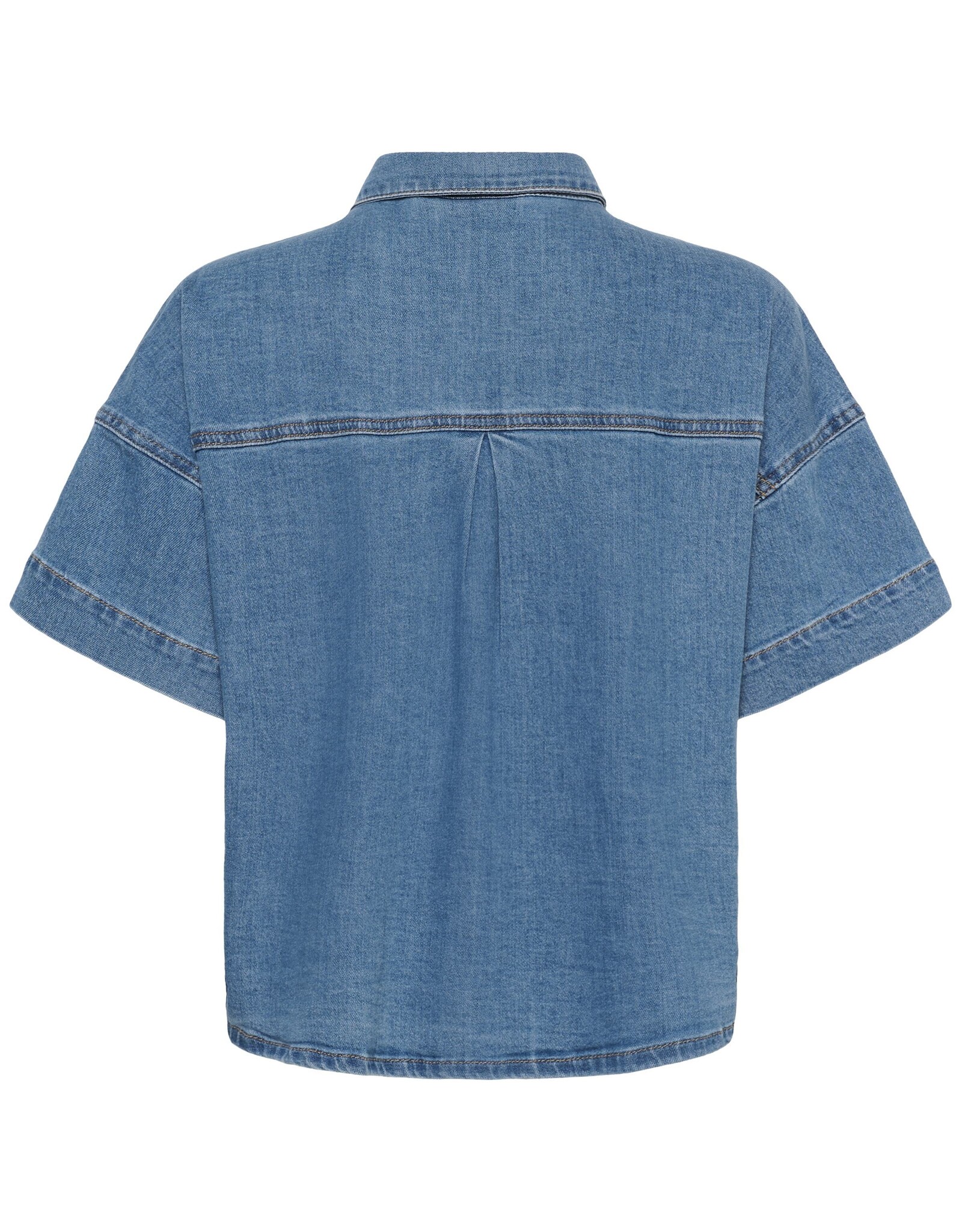 My Essential Wardrobe Linn 115 Boxy Shirt Medium Blue Wash