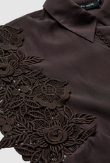 Cph Muse 207904 Molly Boxy 3D Lace Shirt Mulch