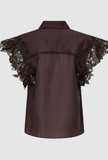 Cph Muse 207904 Molly Boxy 3D Lace Shirt Mulch