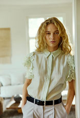 Cph Muse 207904 Molly Boxy 3D Lace Shirt Green Tint