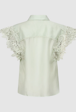 Cph Muse 207904 Molly Boxy 3D Lace Shirt Green Tint