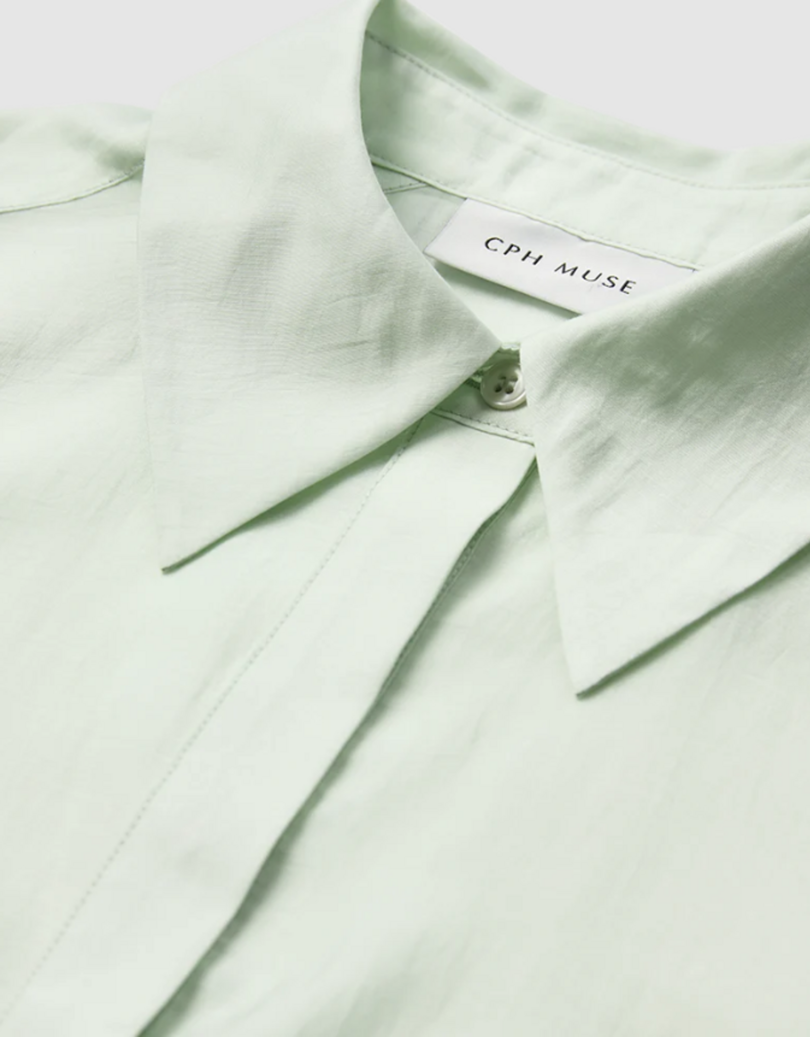 Cph Muse 207893 Molly String Effect Shirt Green Tint