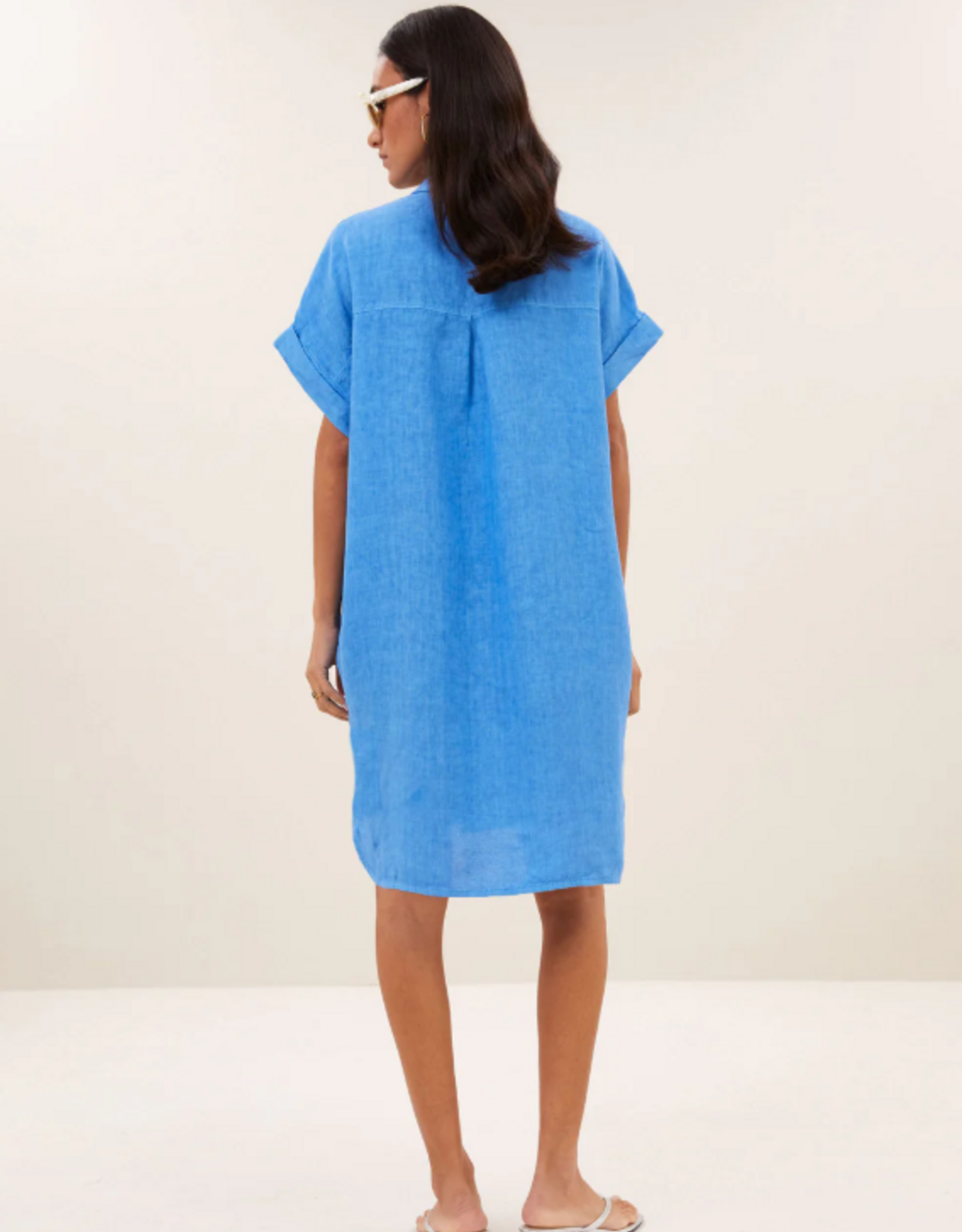 By Bar Hella Linen Dress Regatta Blue
