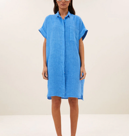 By Bar Hella Linen Dress Regatta Blue