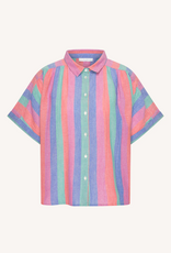 By Bar Sunny Rainbow  Stripe Pleats Blouse