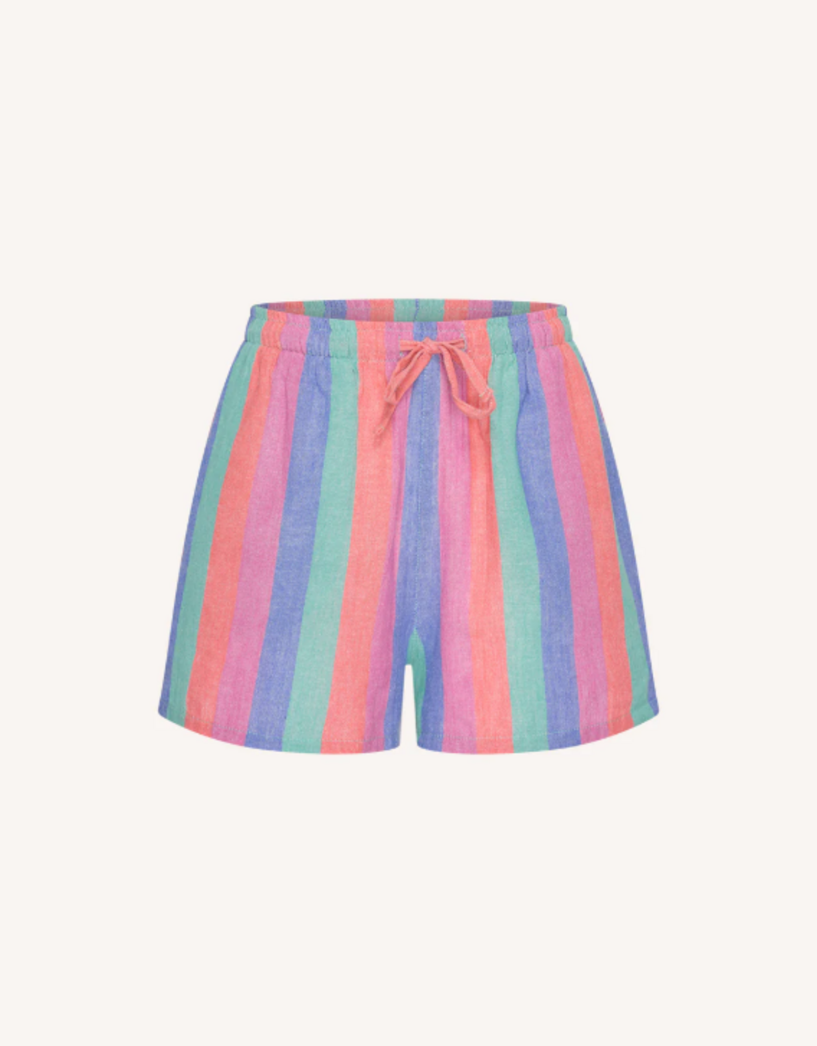 By Bar Isa Rainbow Stripe Shorts