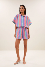 By Bar Isa Rainbow Stripe Shorts