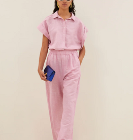 By Bar Pixie Linen Blouse Dusty Pink