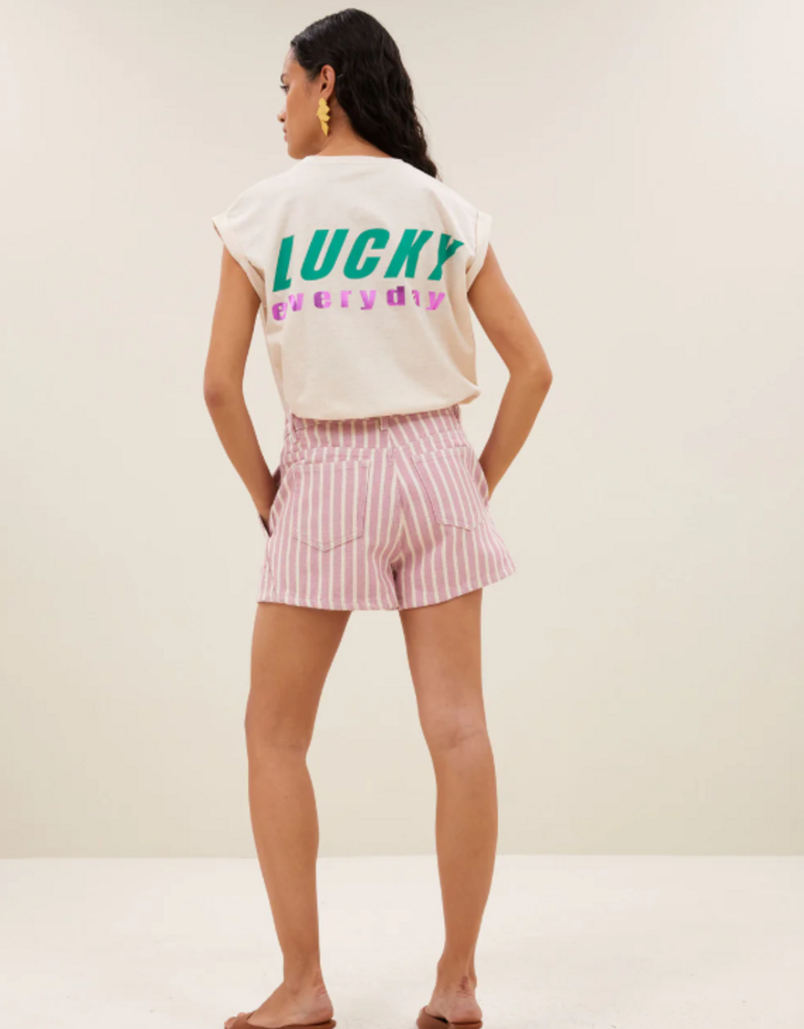 By Bar June Stripe Shorts Pink