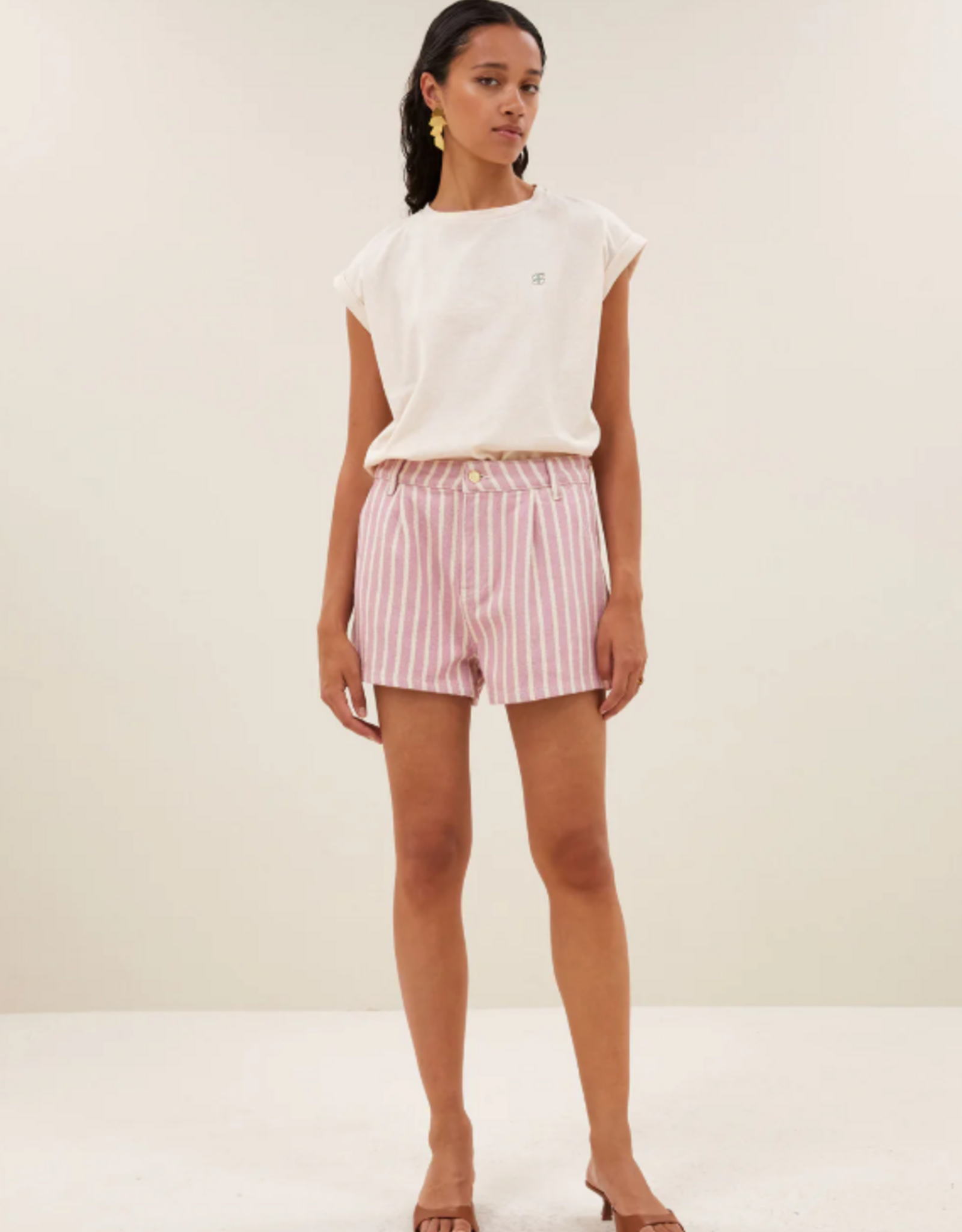 By Bar June Stripe Shorts Pink