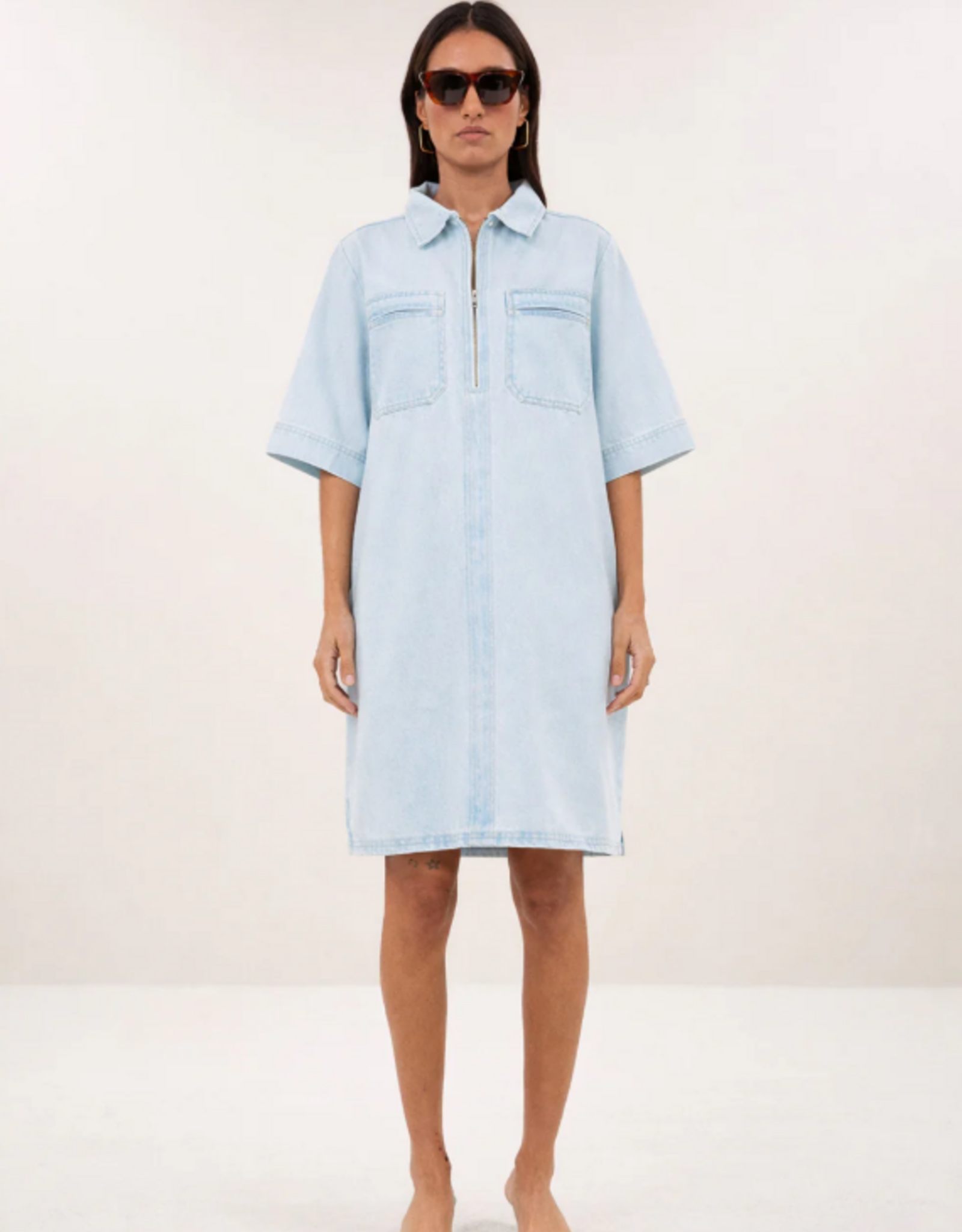 By Bar Philipe Bleached Denim Dress