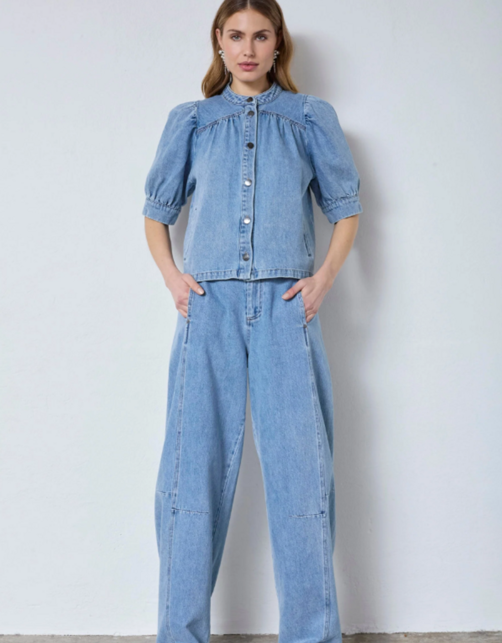 Co'Couture Asja Denim Blouse Blue