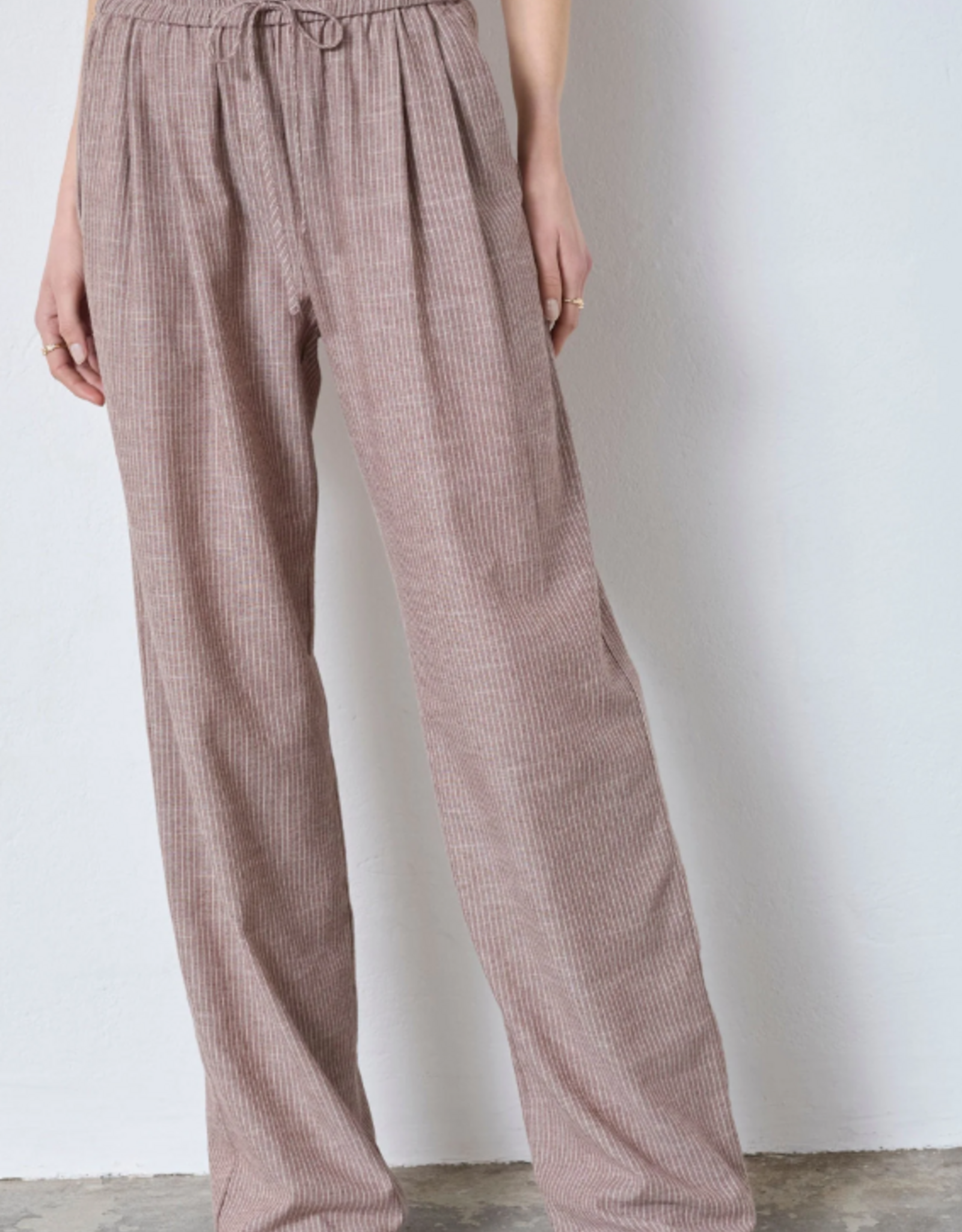 Co'Couture Jiho Stripe LL Pant Brown