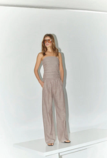 Co'Couture Jiho Stripe LL Pant Brown