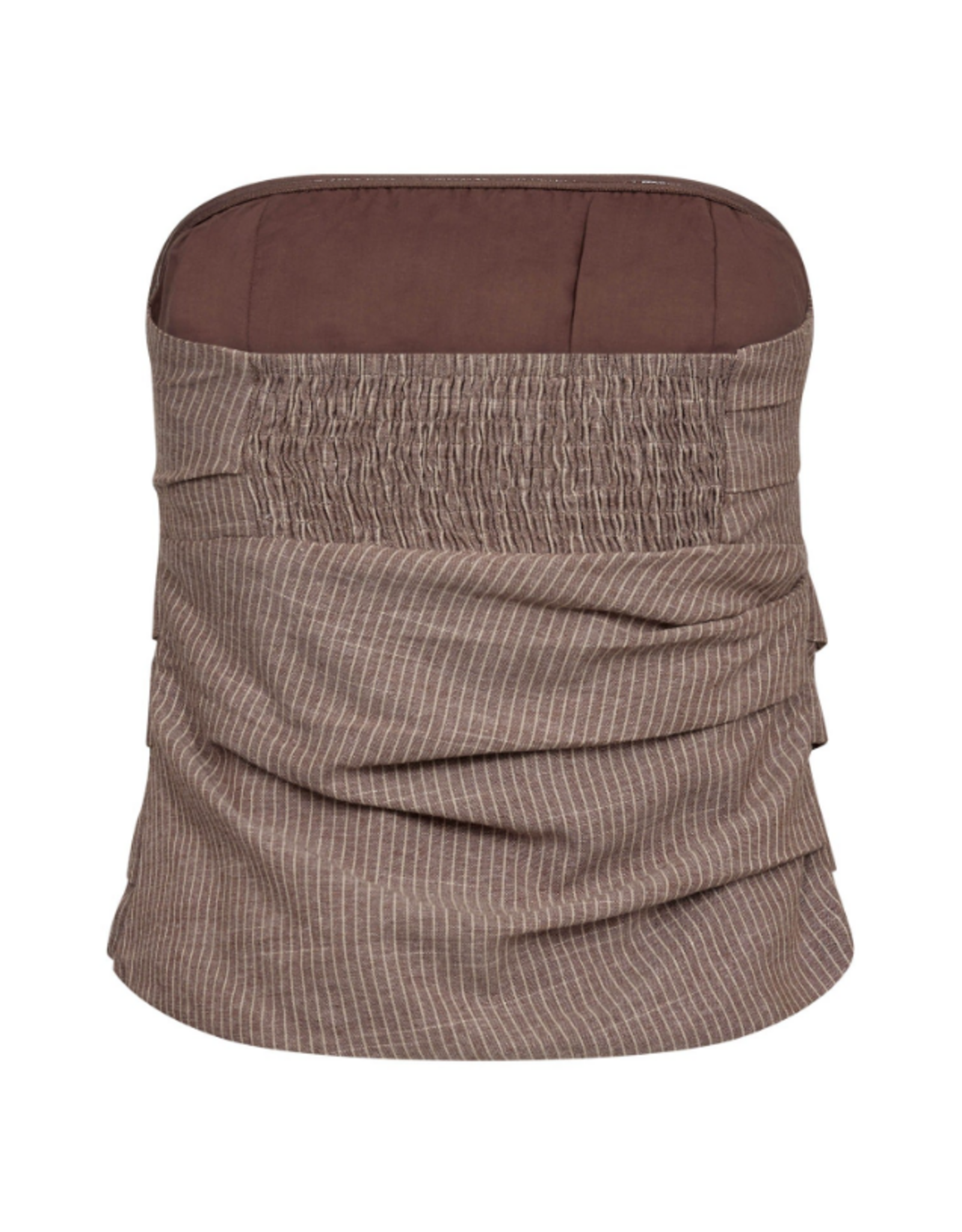Co'Couture Jiho Stripe Tube Top Brown
