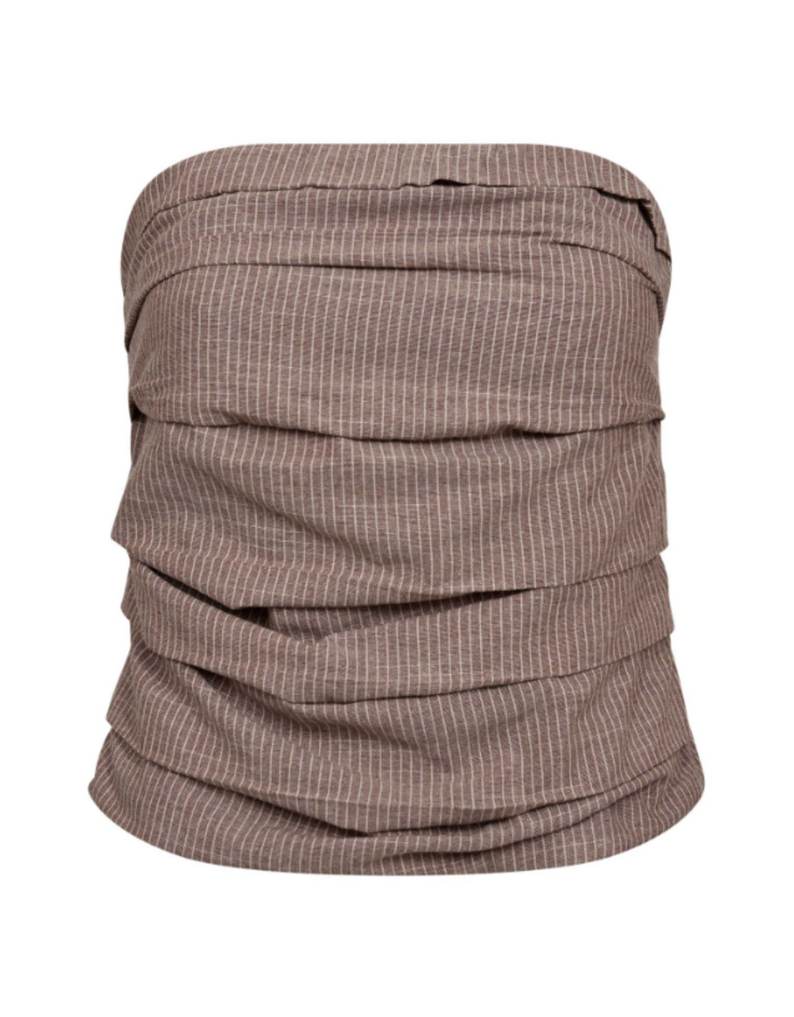 Co'Couture Jiho Stripe Tube Top Brown