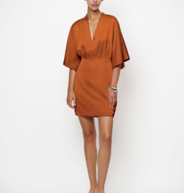 Dante 6 Cato Satin Kimono Dress Sunset Orange