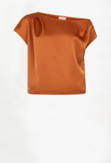 Dante 6 Roam Satin Drapey Top Sunset Orange