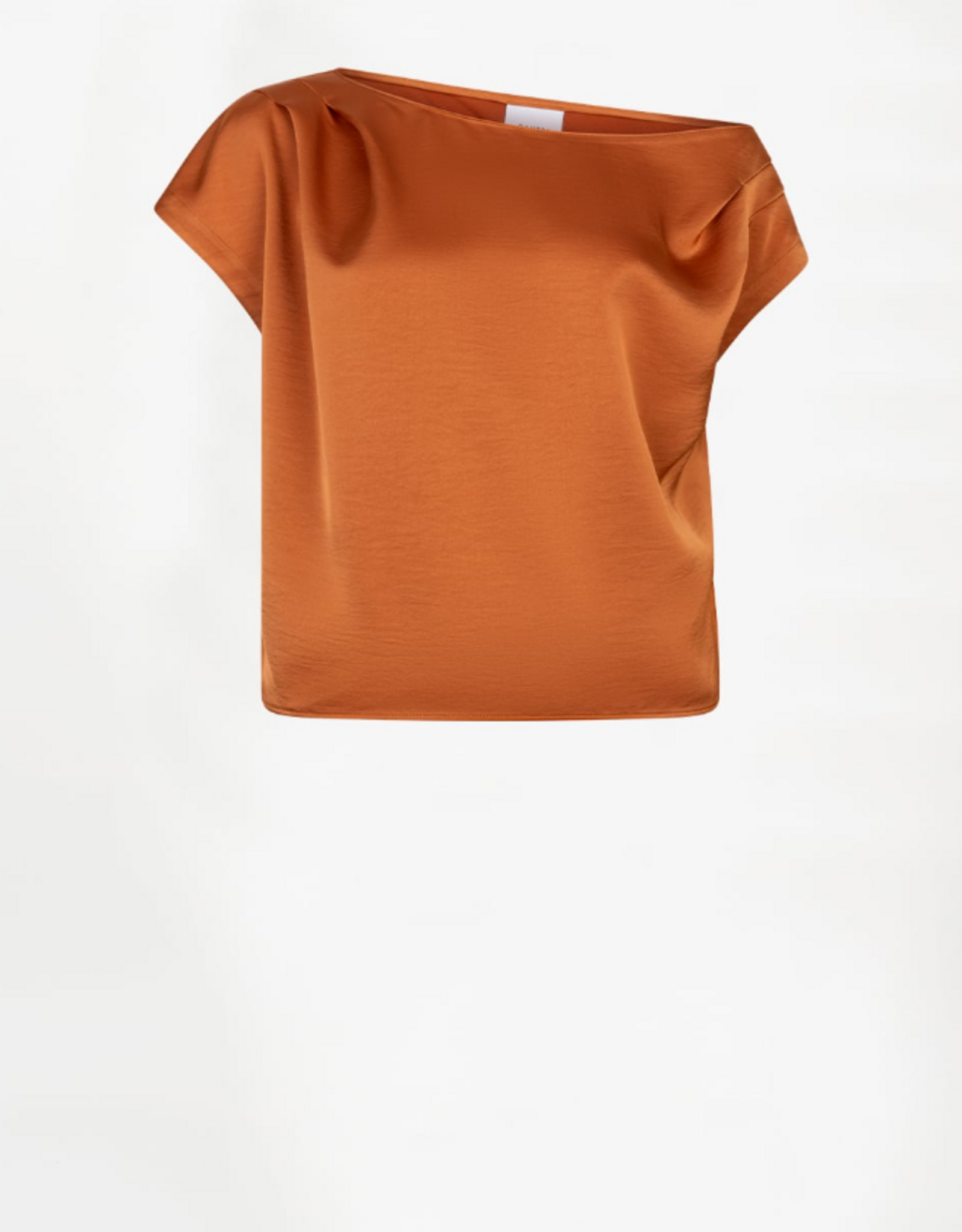 Dante 6 Roam Satin Drapey Top Sunset Orange