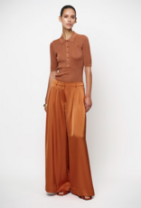 Dante 6 Onique Wide Leg Satin Pants Sunset Orange
