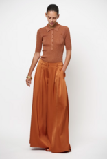 Dante 6 Onique Wide Leg Satin Pants Sunset Orange