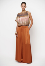 Dante 6 Onique Wide Leg Satin Pants Sunset Orange