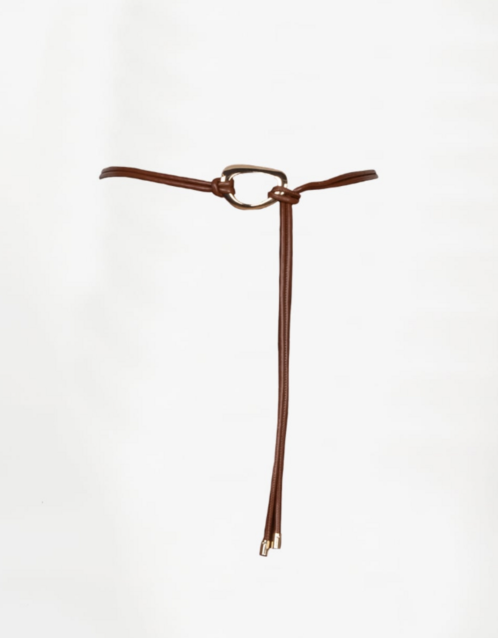 Dante 6 Faux Leather Buckle Belt Coconut Brown