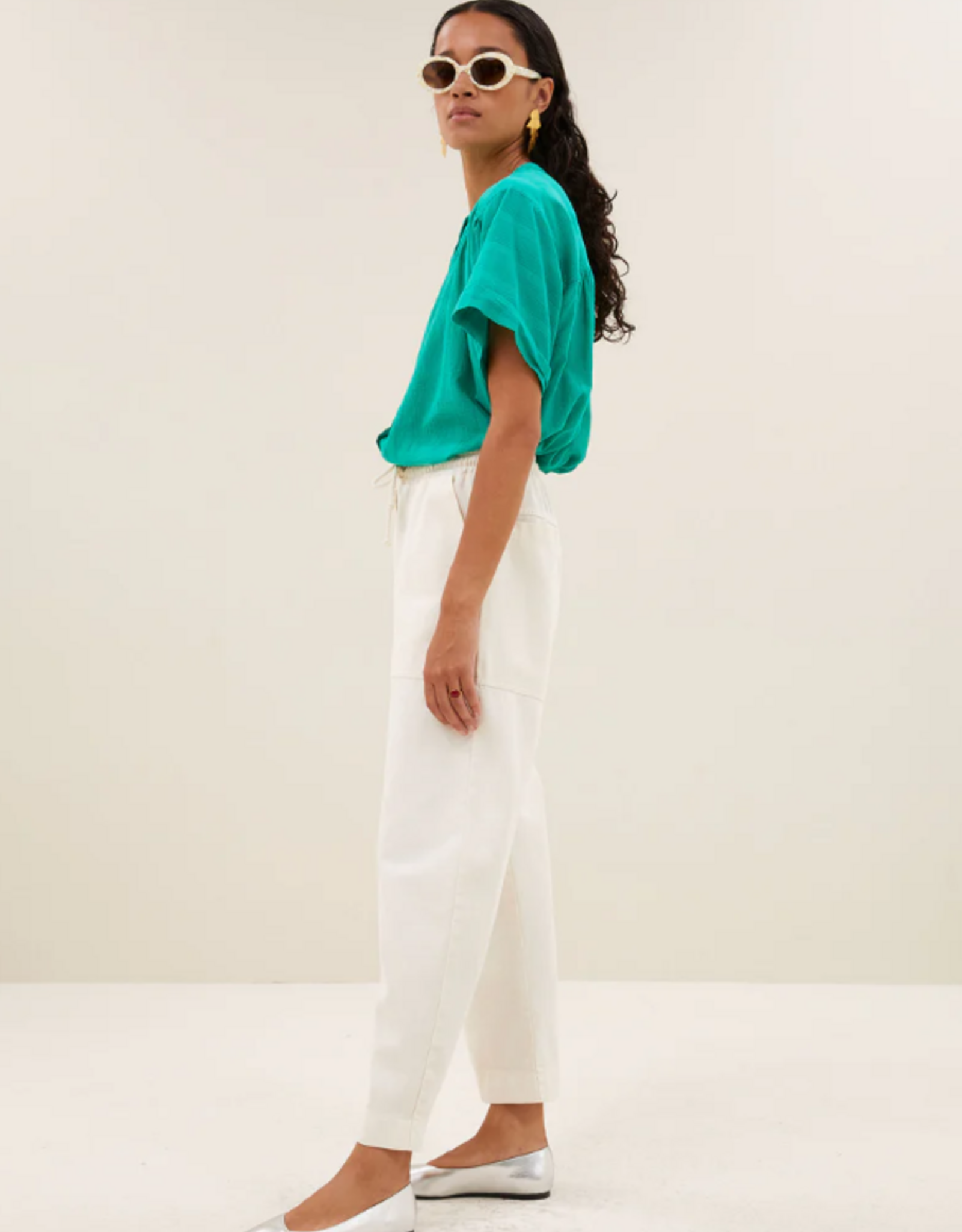 By Bar Alex Dobby Blouse Lucky Green