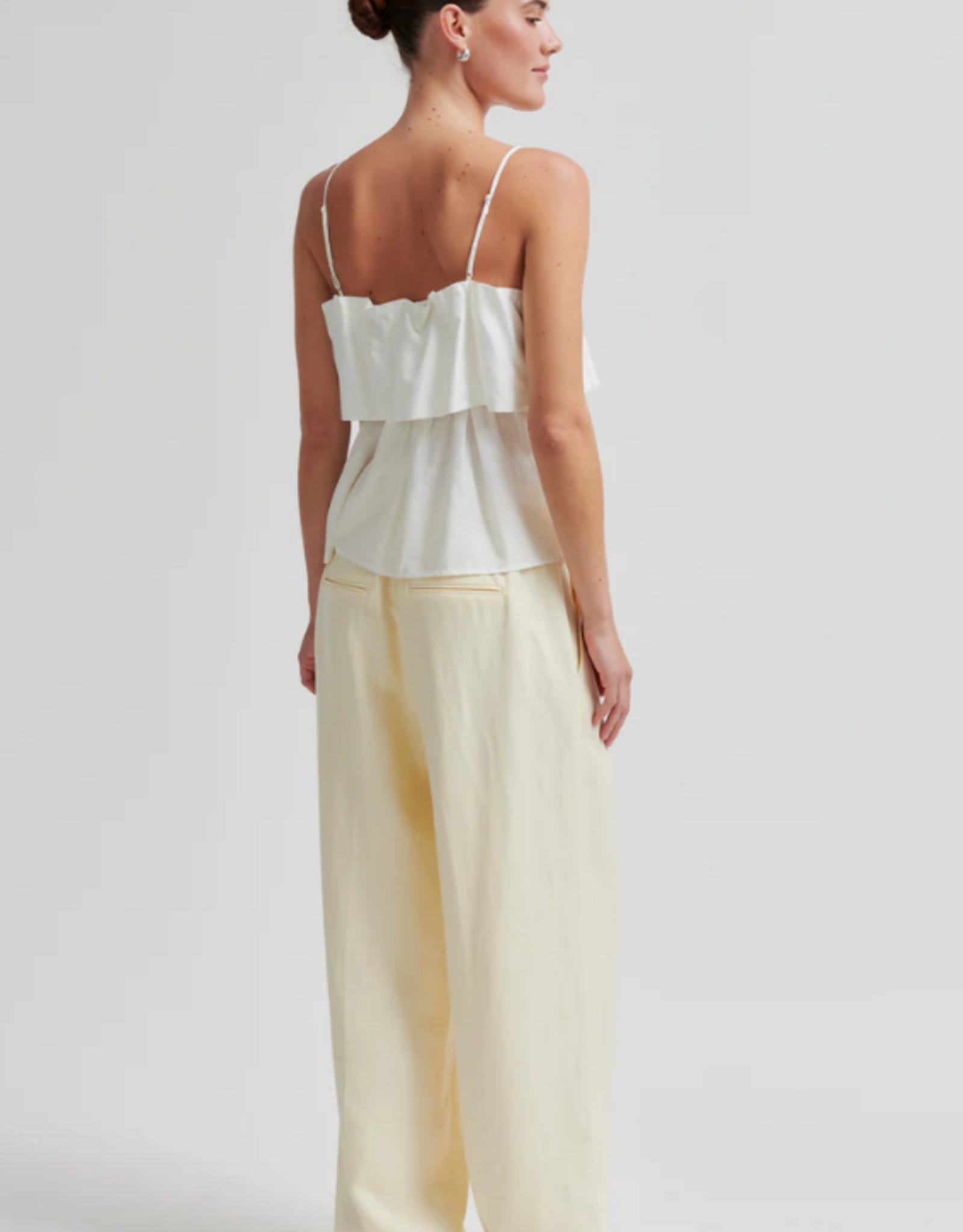 Second Female Lino Classic Trousers Alabaster Gleam