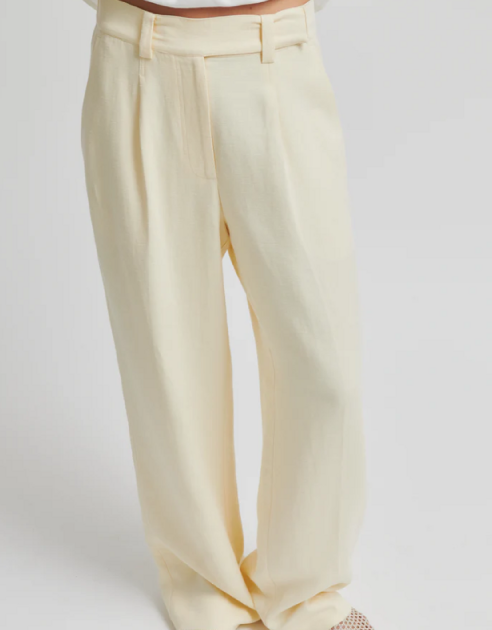 Second Female Lino Classic Trousers Alabaster Gleam