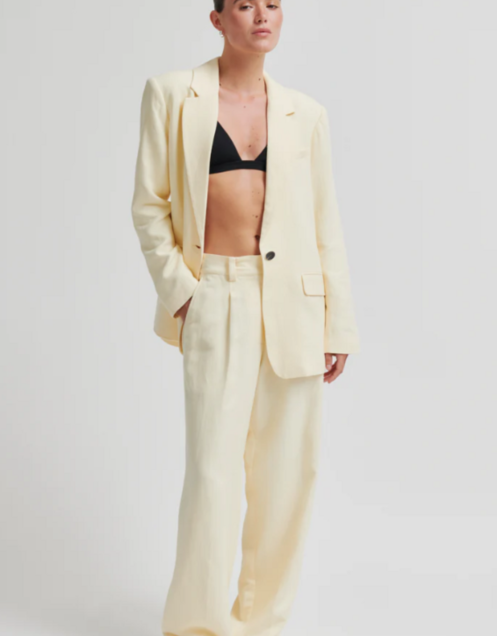 Second Female Lino Classic Trousers Alabaster Gleam