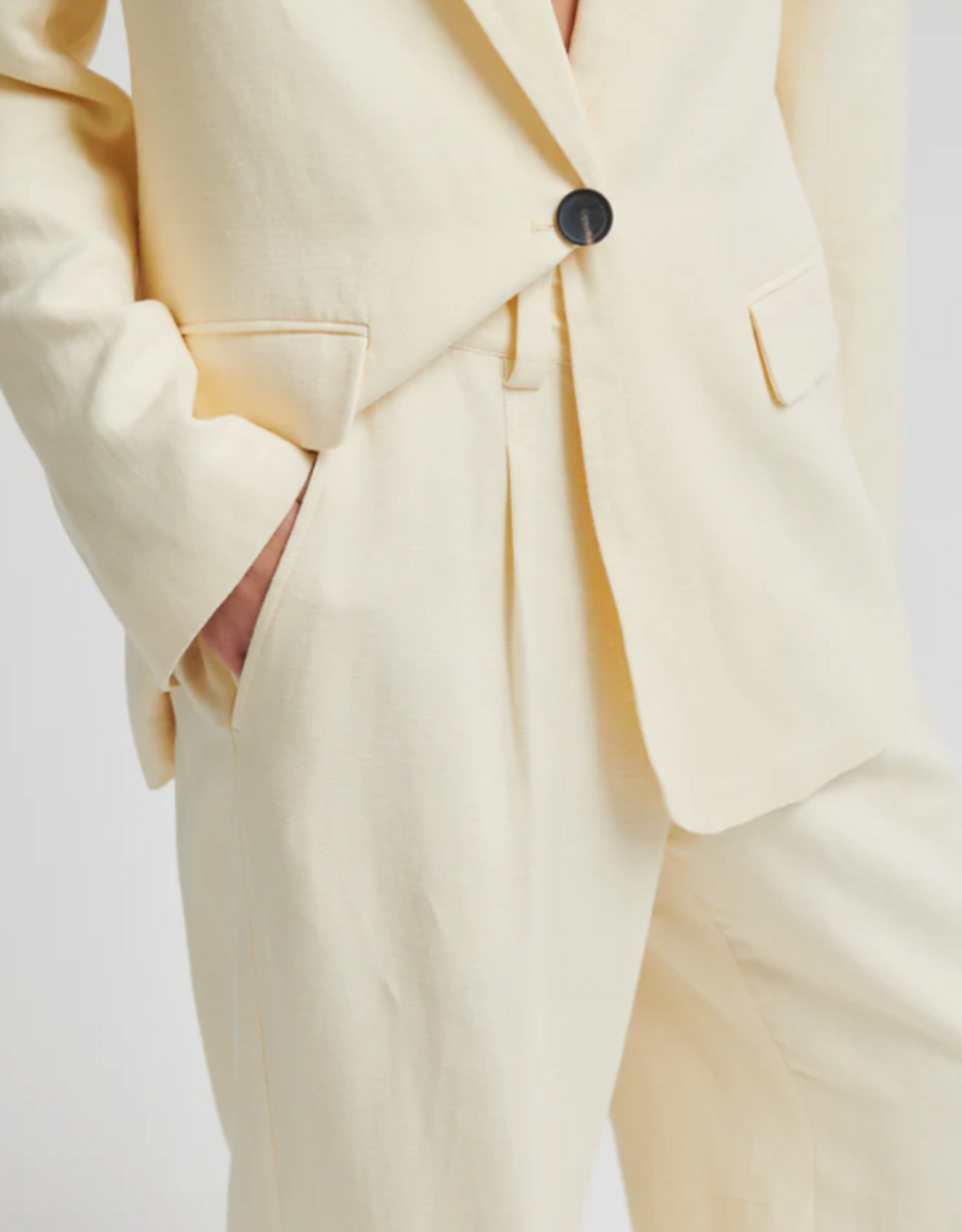Second Female Lino Classic Trousers Alabaster Gleam