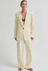 Second Female Lino New Fit Blazer Alabaster Gleam