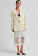 Second Female Lino New Fit Blazer Alabaster Gleam