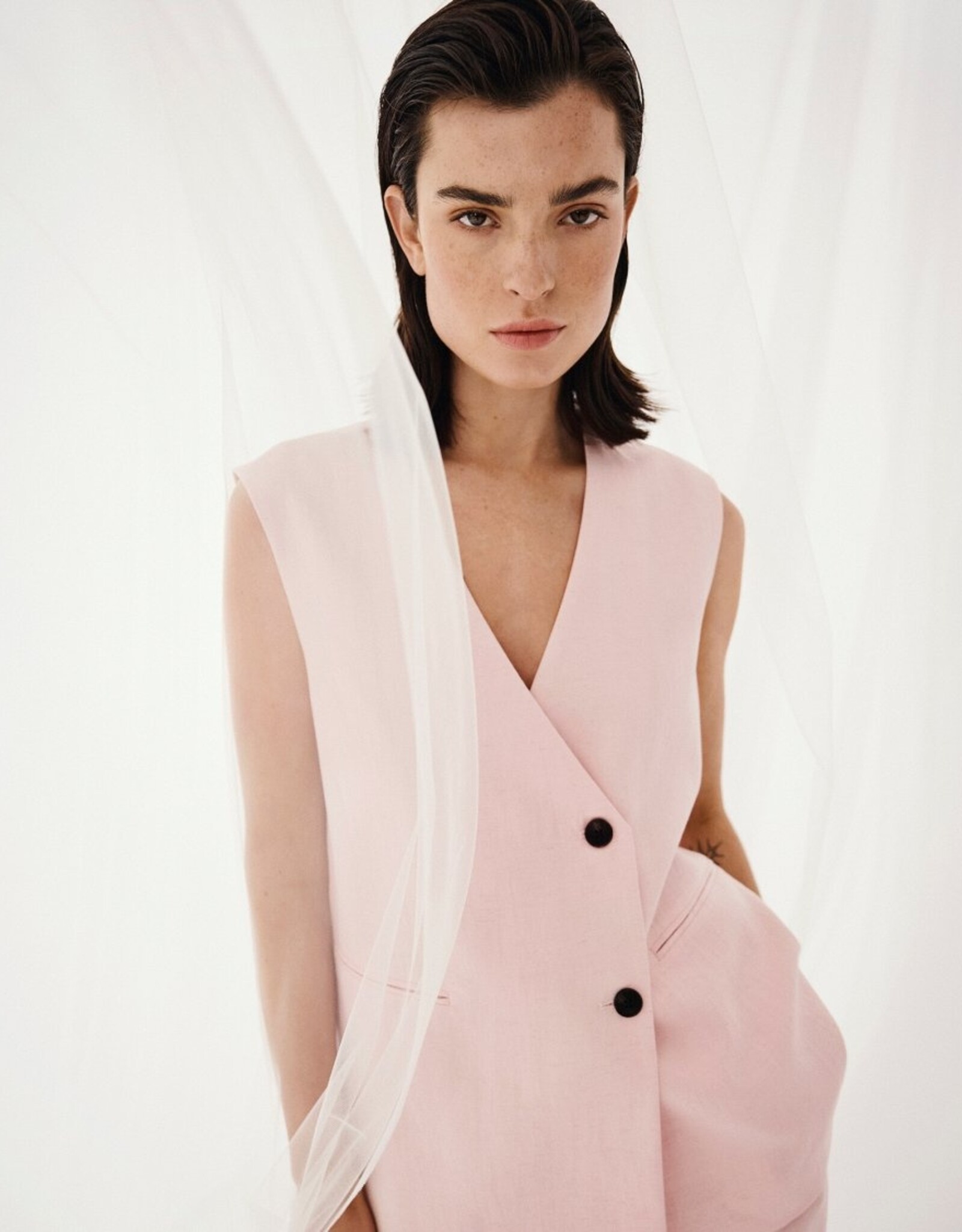 Moss Copenhagen Franciska Waistcoat Lotus Melange