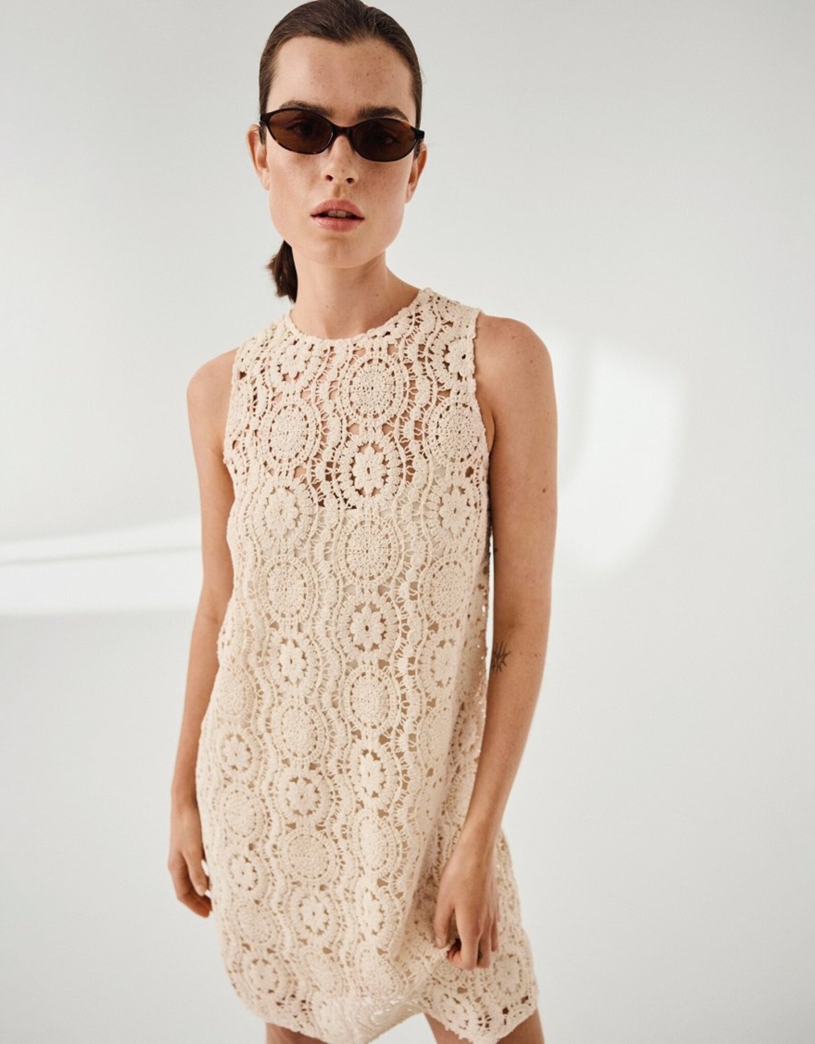 Moss Copenhagen Baxter SL Dress Bleached Sand
