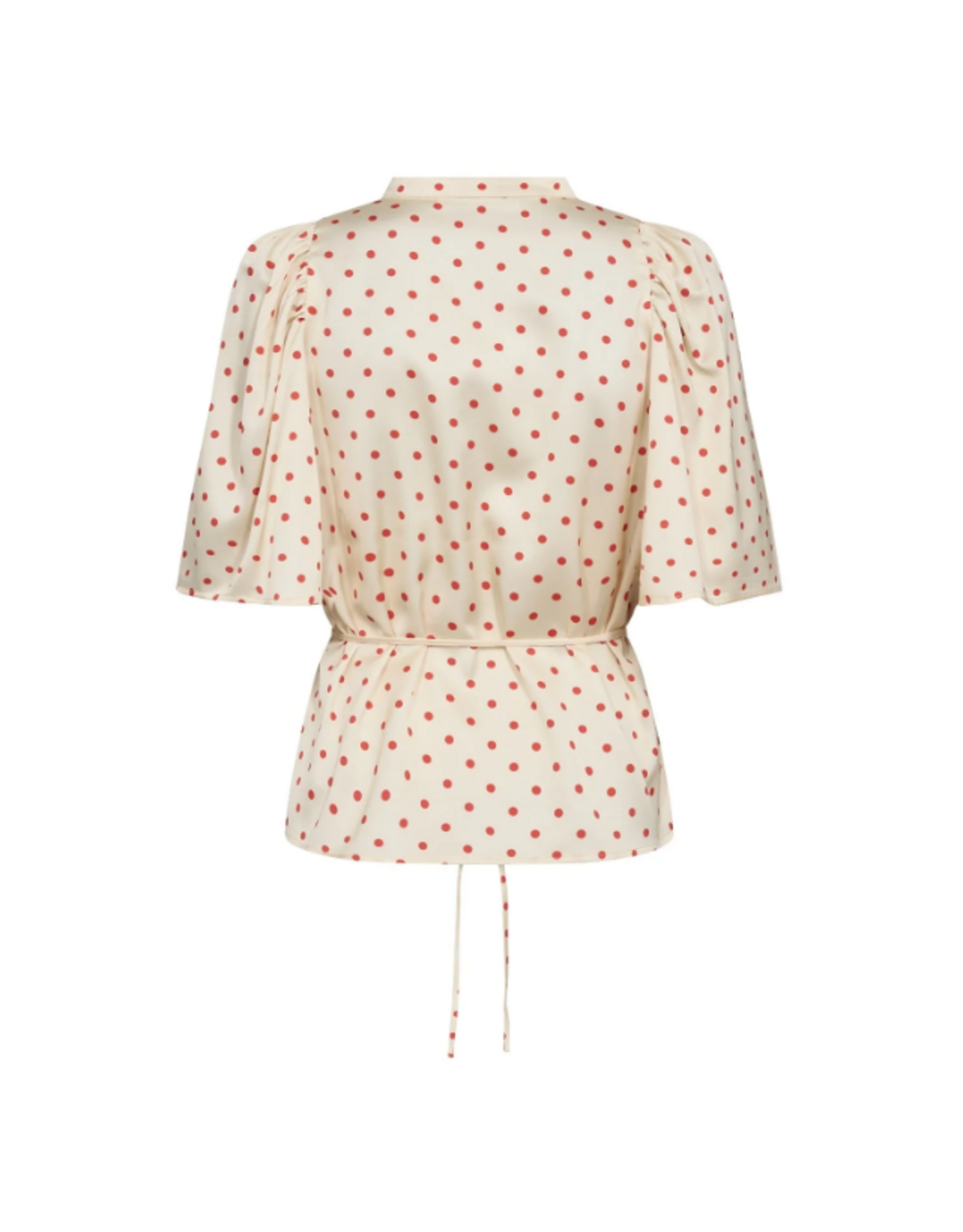 Co'Couture Cambria Dot SS Blouse Off White
