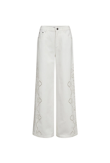 Co'Couture Colette Embroidery LL Pant Off White