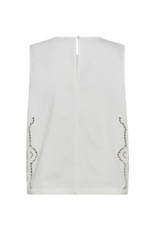 Co'Couture Colette Embroidery Top Off White