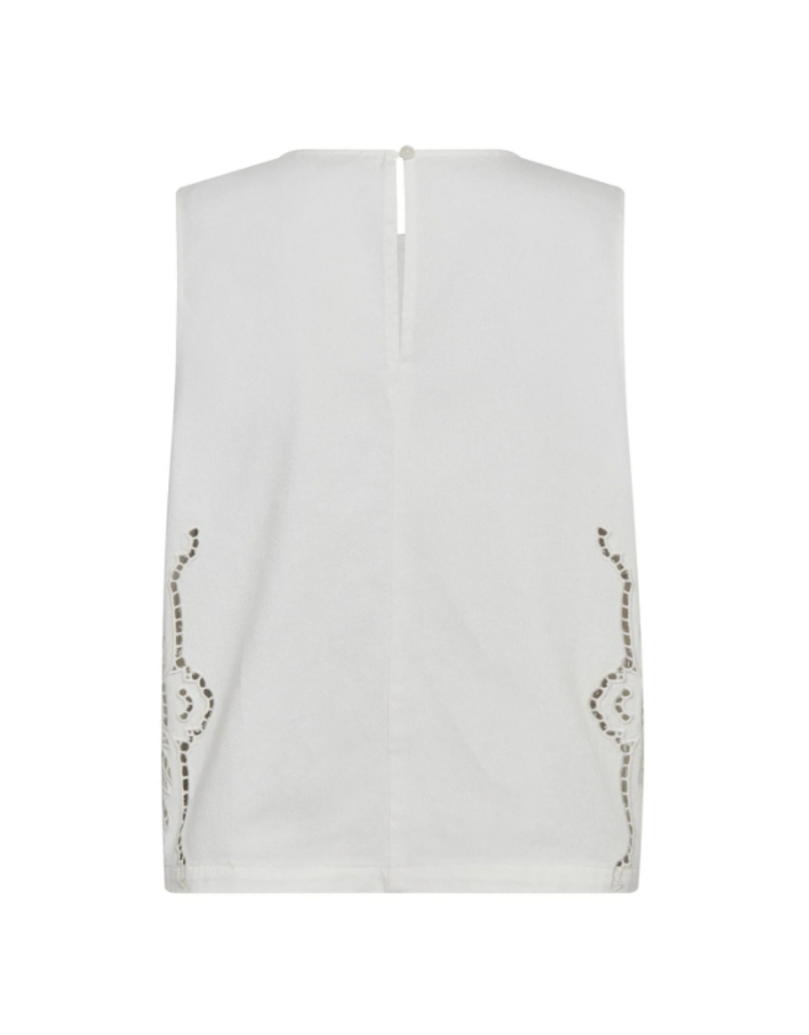 Co'Couture Colette Embroidery Top Off White
