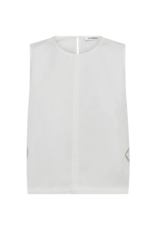 Co'Couture Colette Embroidery Top Off White