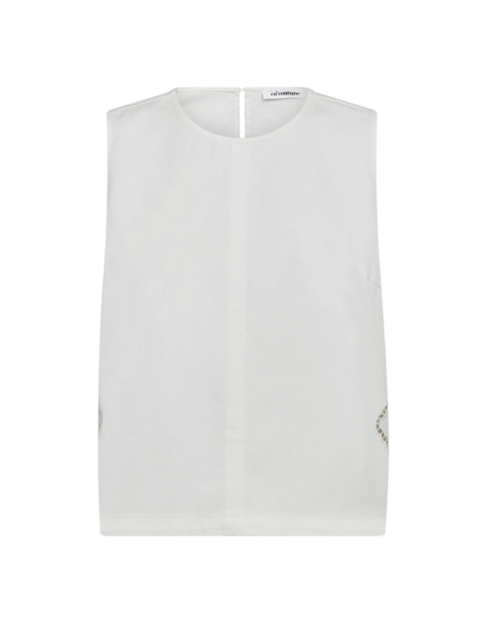 Co'Couture Colette Embroidery Top Off White