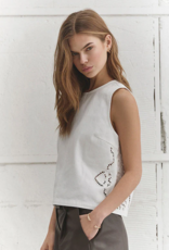 Co'Couture Colette Embroidery Top Off White