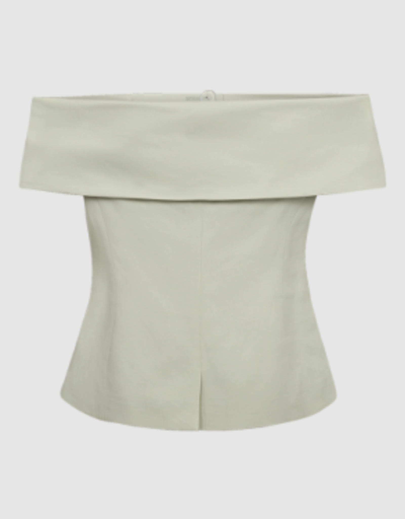 Cph Muse 207825 Ivanna Off Shoulder Waistcoat Green Tint