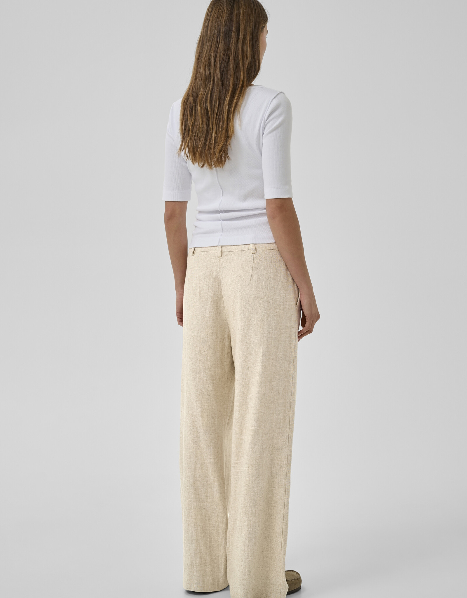 My Essential Wardrobe Lavita Pant Oatmeal Melange