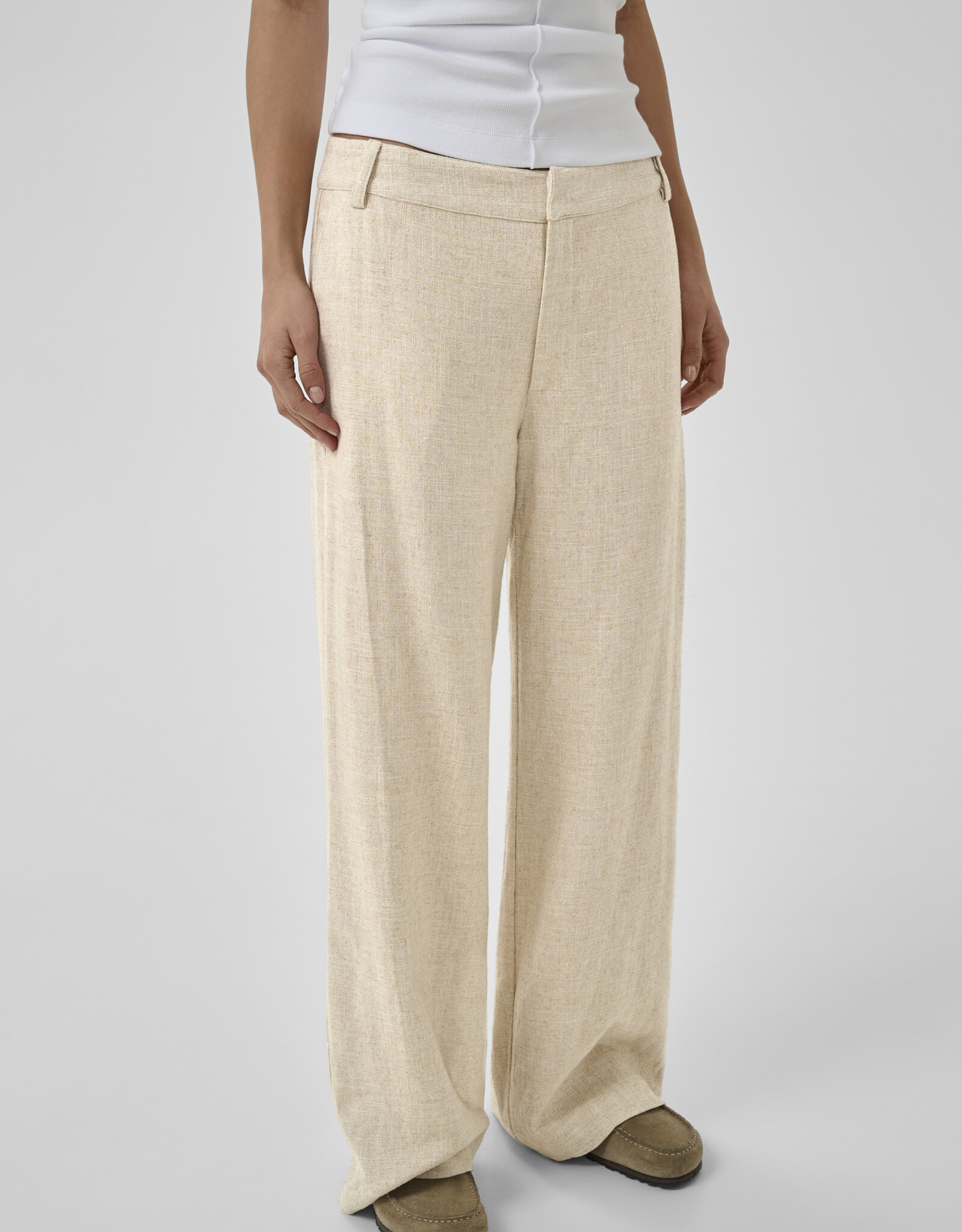 My Essential Wardrobe Lavita Pant Oatmeal Melange